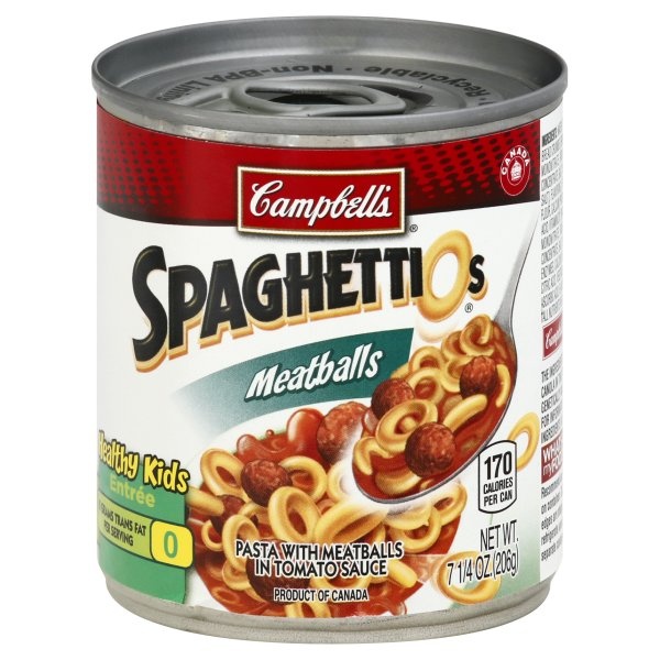 slide 1 of 1, Campbell's Spaghettios With Meatballs, 7.25 oz