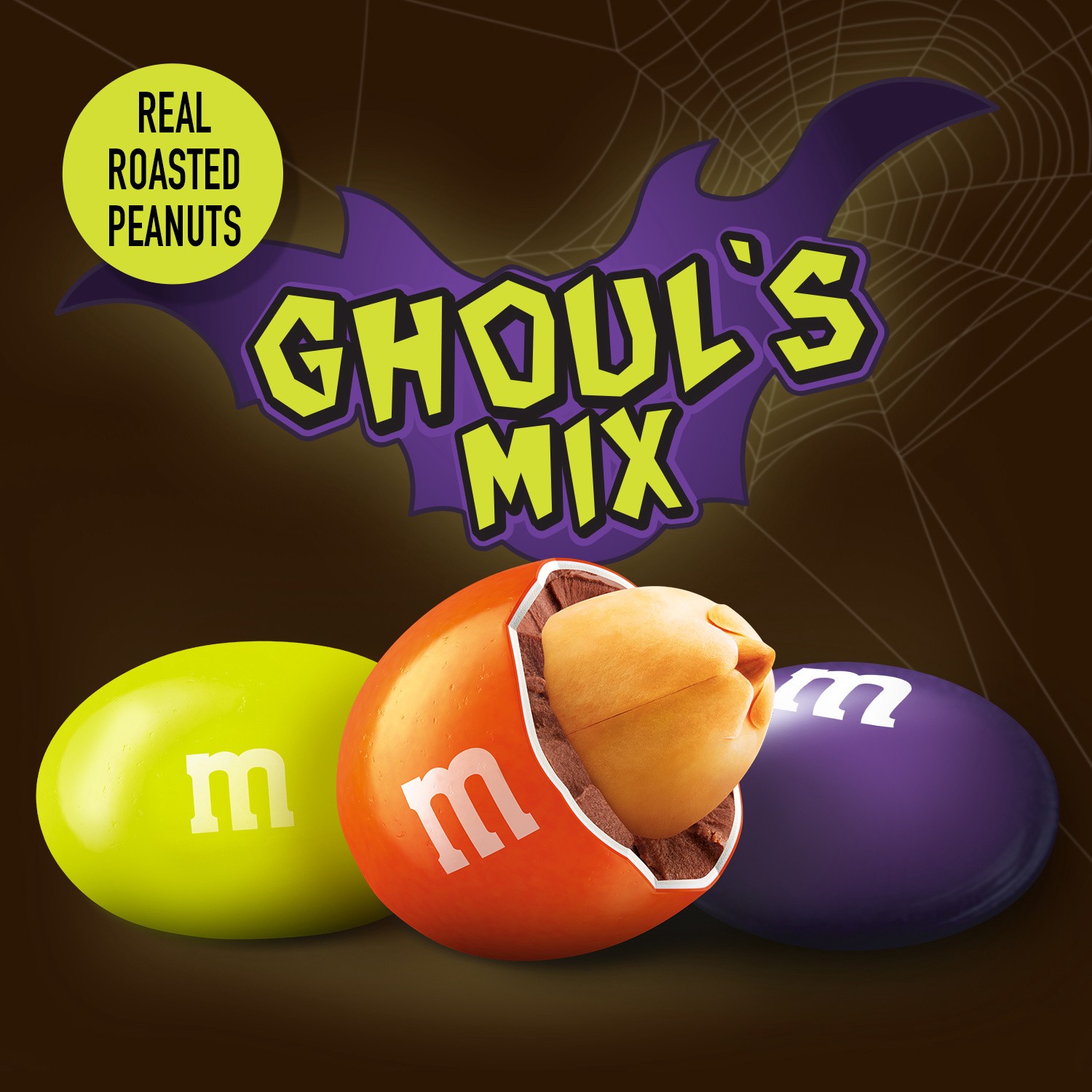 slide 4 of 5, M&M's Ghoul's Mix Peanut Chocolate Halloween Candy, 11.4-Ounce Bag, 11.4 oz