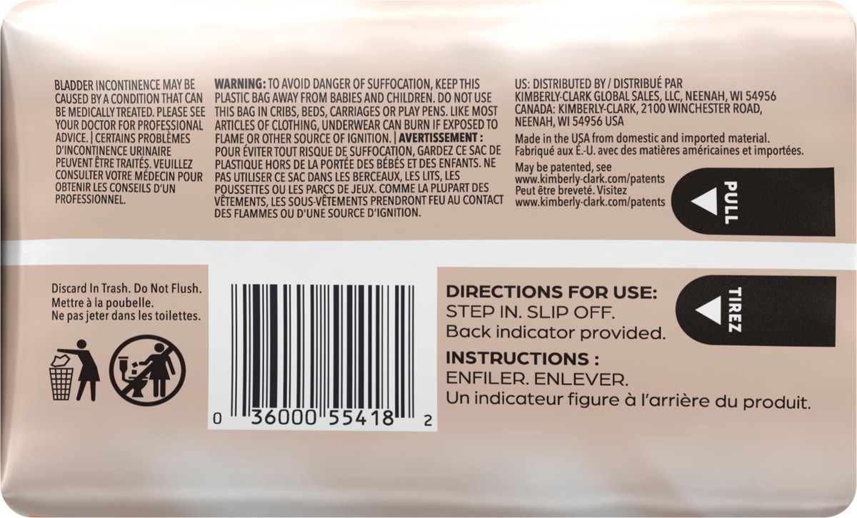 slide 4 of 12, Depend Silhouette Adult Incontinence & Postpartum Bladder Leak Underwear for Women, Maximum Absorbency, Medium, Pink, 14 Count, 14 ct