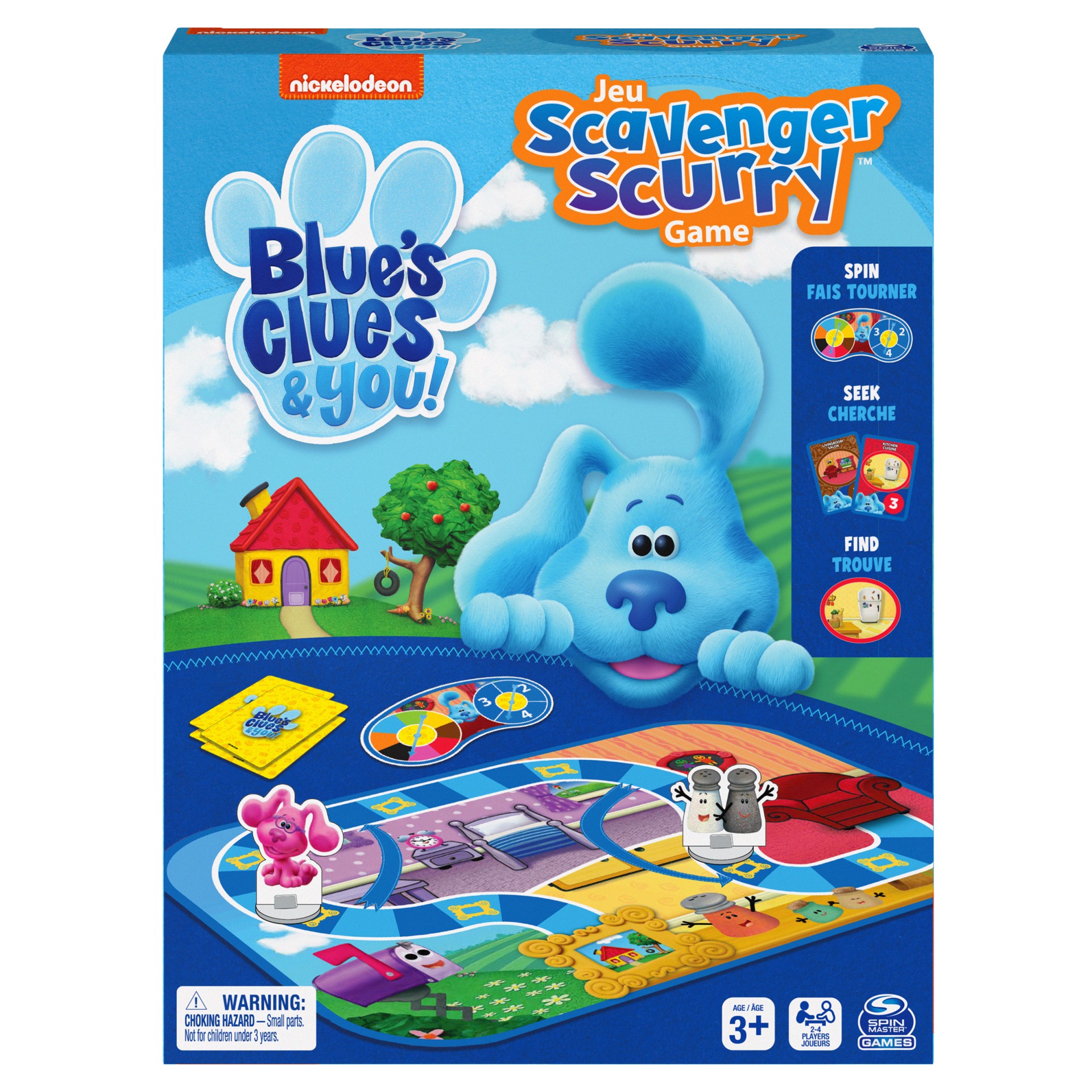 slide 1 of 5, Spin Master Blue's Clues & You! Scavenger Scurry Board Game, Active Play for 2 to 4 Preschoolers and Kids Ages 3 and up, 1 ct