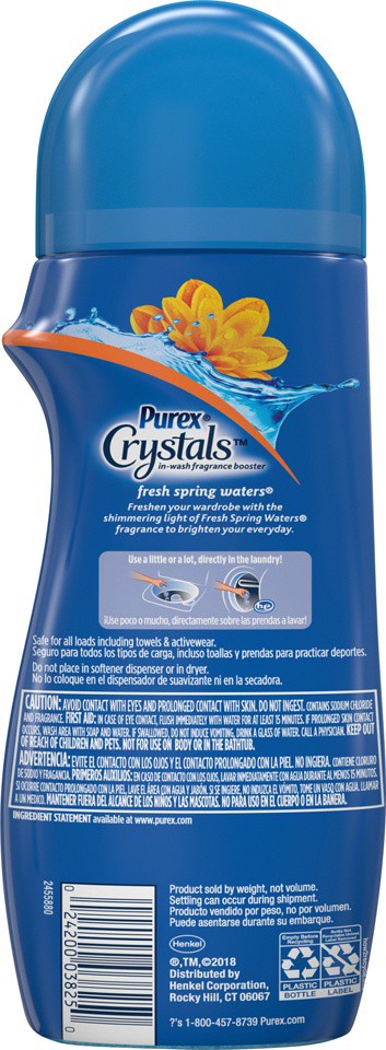 slide 2 of 2, Purex Crystals Fresh Spring Waters In-Wash Fragrance Boosster, 15.5 oz