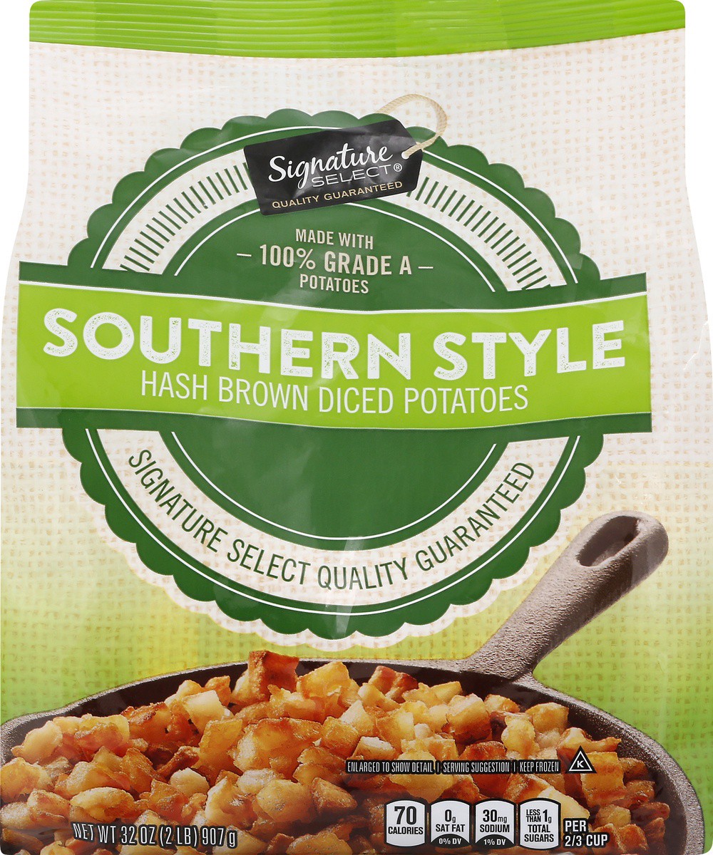 slide 2 of 7, Signature Select Diced Hash Brown Southern Style Potatoes 32 oz, 32 oz