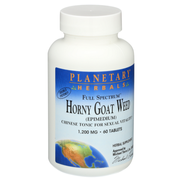 slide 1 of 1, Planetary Herbals Full Spectrum Horny Goat Weed Tablets 1200 mg, 60 ct