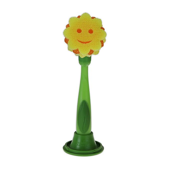 slide 1 of 1, Scrub Daddy Scrub Daisy Sunflower Wand And Base, 1 ct