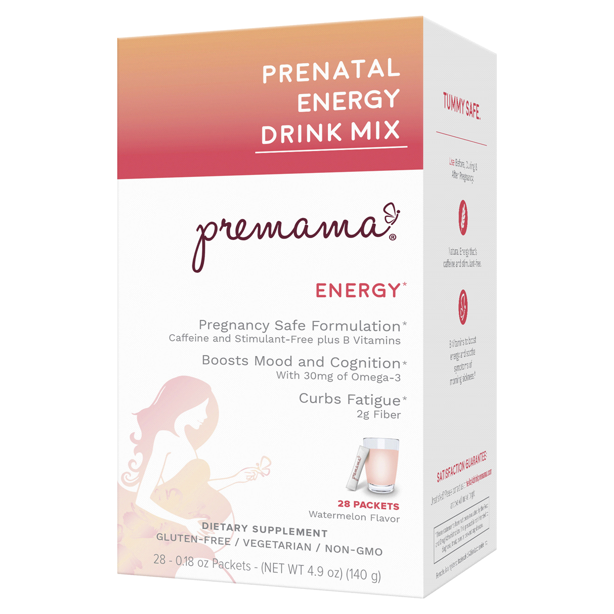 slide 2 of 2, Premama Prenatal Energy Drink Mix, Watermelon, 28 ct