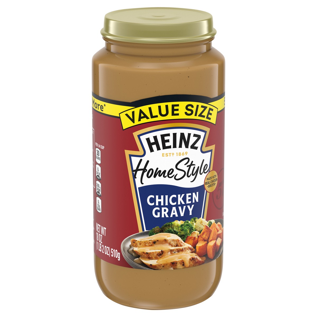 slide 4 of 9, Heinz HomeStyle Chicken Gravy Value Size, 18 oz Jar, 18 oz