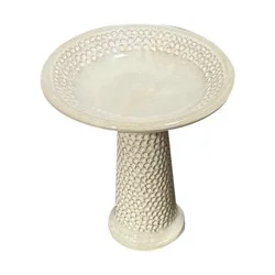 Hd Outdoors Theo Mini Birdbath - Cream