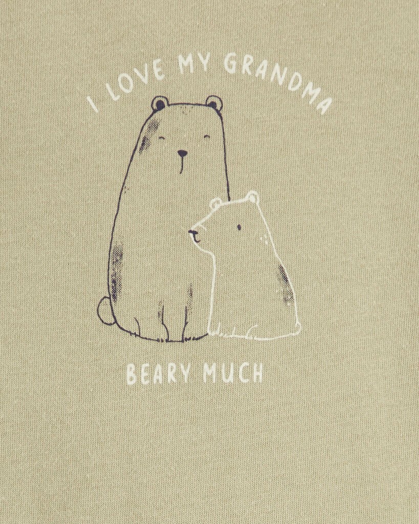 slide 2 of 2, Carter's Baby Grandma Short-Sleeve Bodysuit Olive 6M, 1 ct