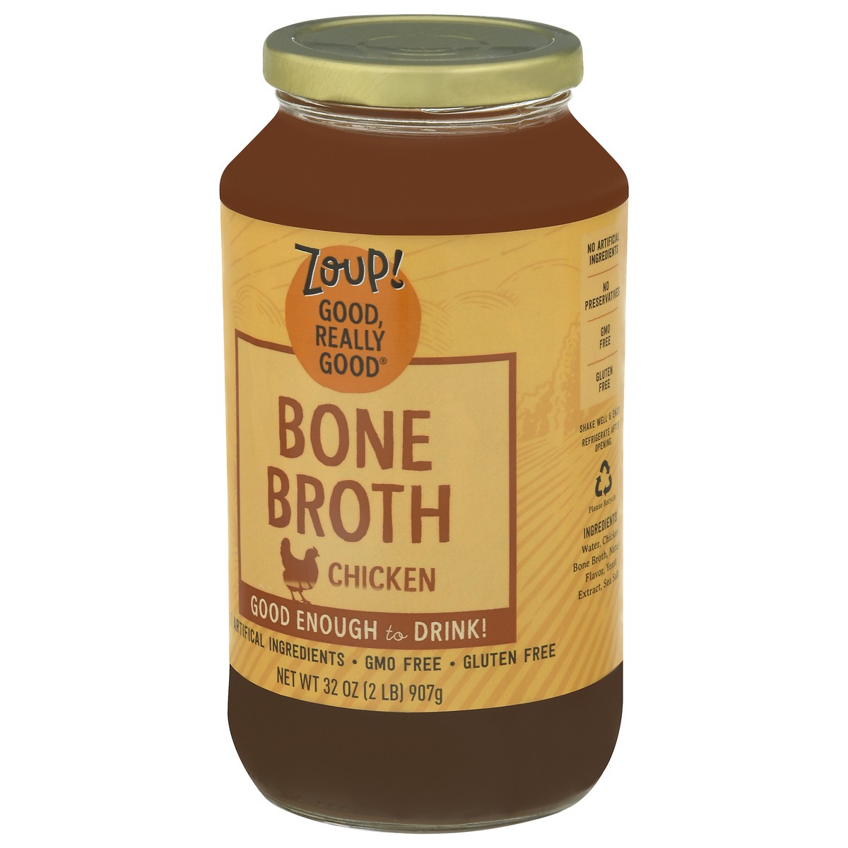 slide 2 of 9, Zoup! Chicken Bone Broth 32 oz, 32 oz