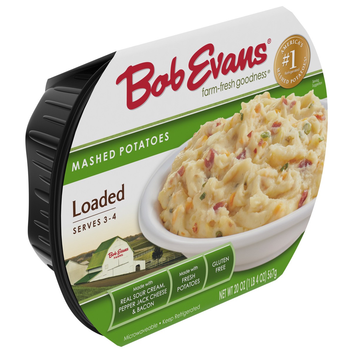 slide 5 of 9, Bob Evans Loaded Mashed Potatoes, 20 oz