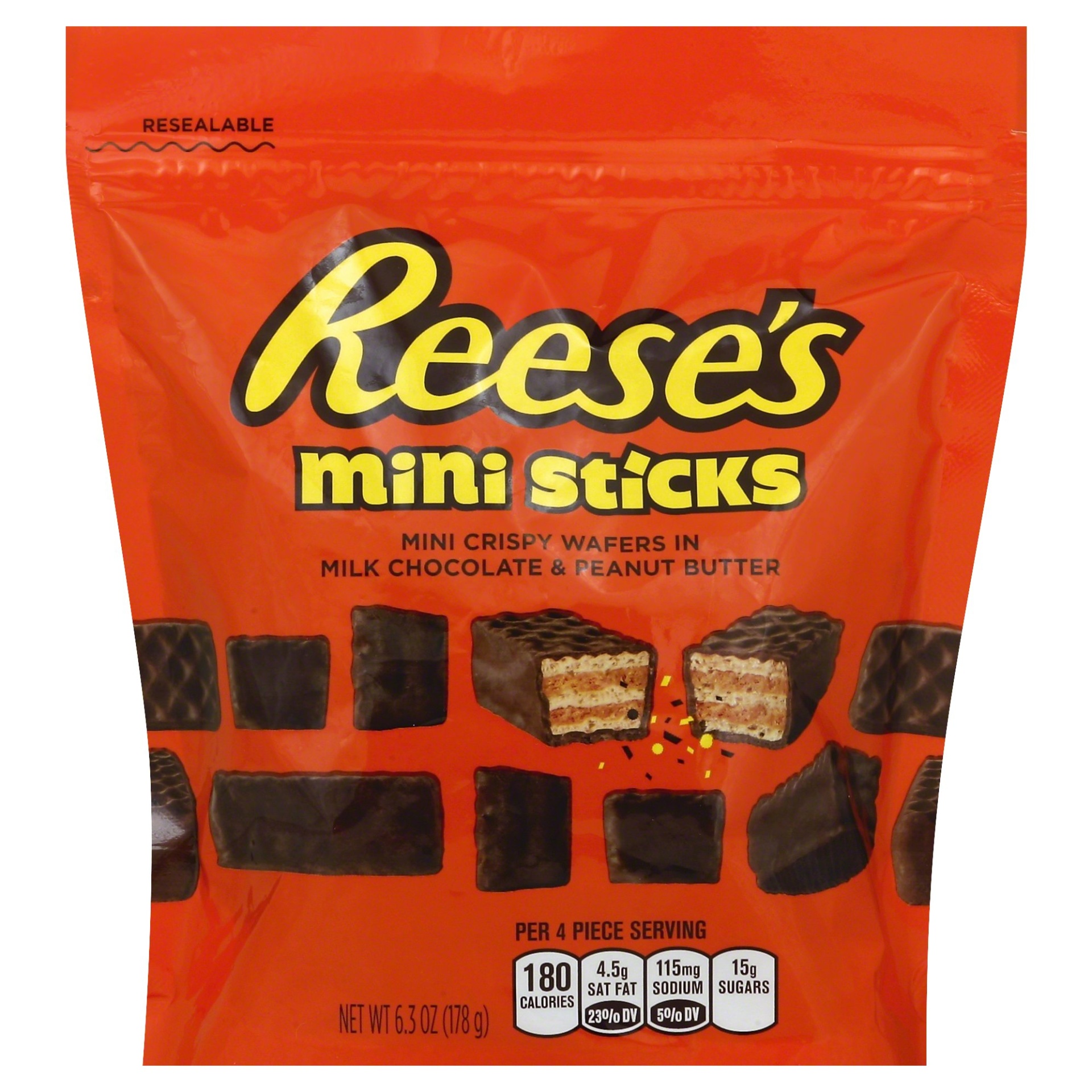 slide 1 of 1, Reese's Mini Sticks Candy, 6.3 oz