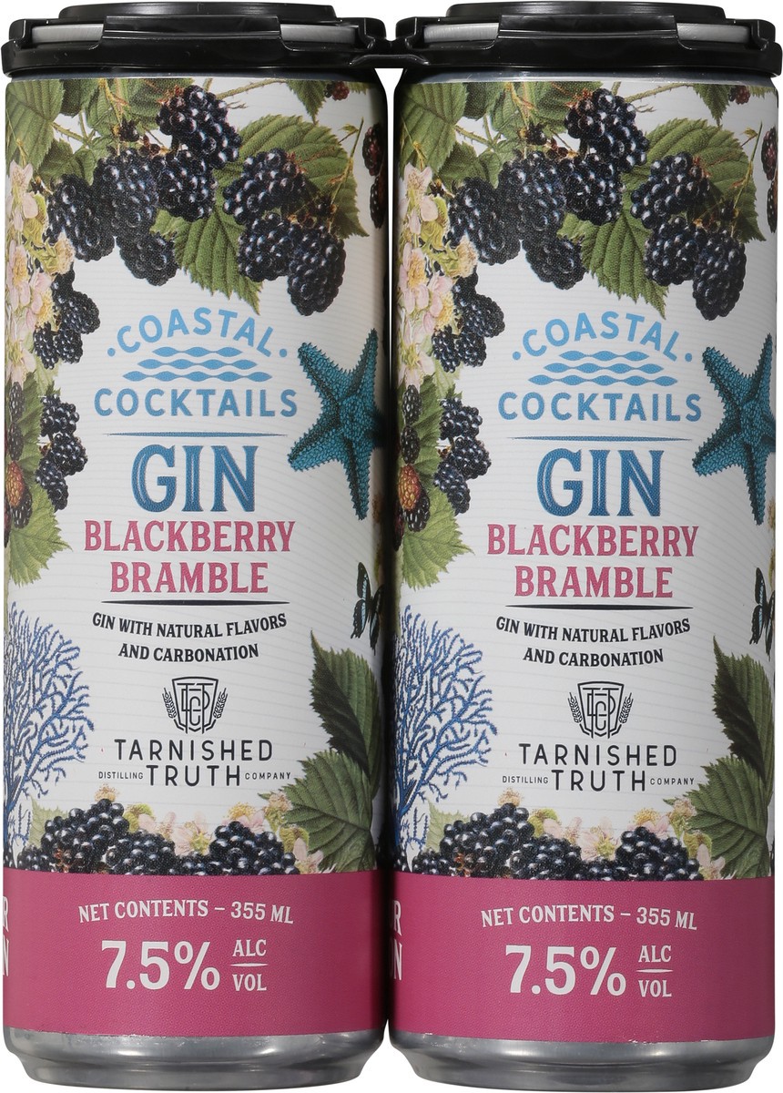 slide 5 of 11, Coastal Cocktails Blackberry Bramble Gin 4 - 355 ml Cans, 4 ct