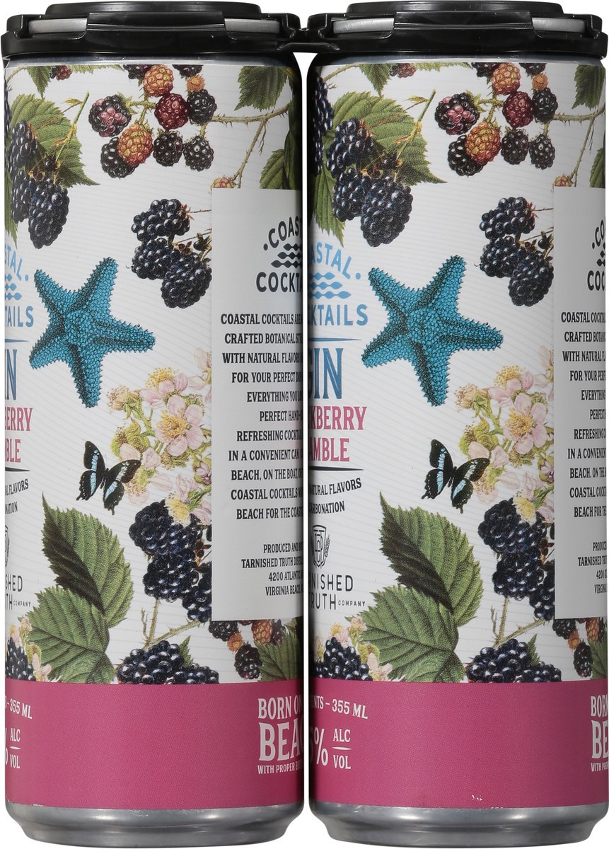 slide 10 of 11, Coastal Cocktails Blackberry Bramble Gin 4 - 355 ml Cans, 4 ct