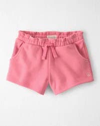 Littleplanet Toddler Girl French Terry Shorts Made with Organic Cotton Summer Pink 3T