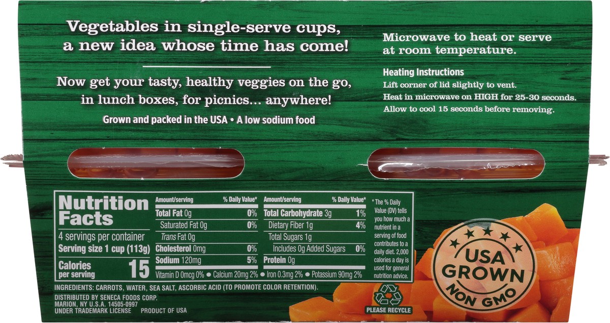 slide 5 of 9, Libby's Microwavable Diced Carrots Lightly Seasoned With Sea Salt, 4 ct; 4 oz