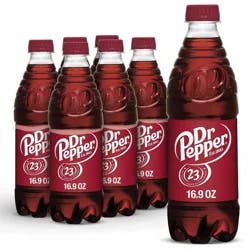 Dr Pepper Soda Bottles- 6 ct; 16.9 fl oz