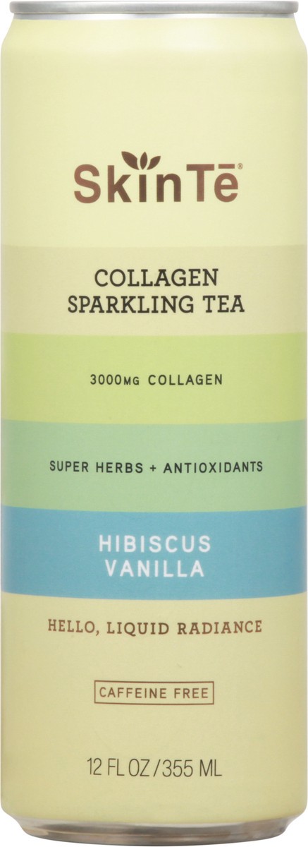 slide 1 of 21, SkinTē Collagen Hibiscus Vanilla Collagen Sparkling Tea 12 fl oz, 12 fl oz