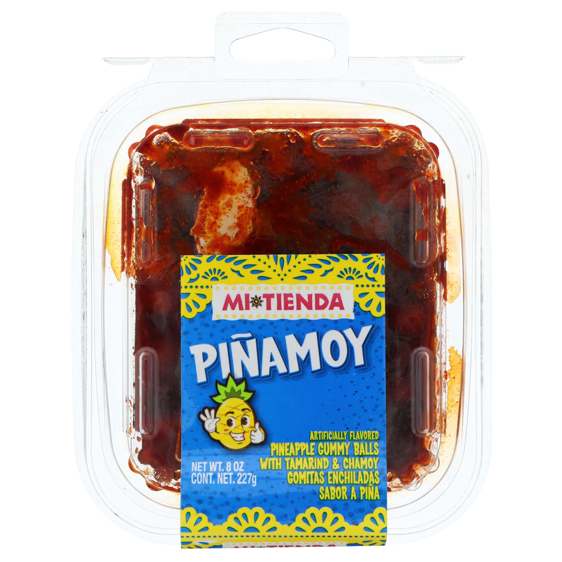 slide 1 of 1, Mi Tienda Pinamoy Pineapple Gummy Balls with Tamarind & Chamoy, 8 oz