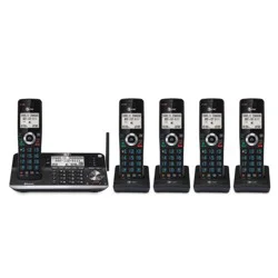 VTech AT&T 5-Handset Cordless Phone with Unsurpassed Range, Bluetooth Connect to Cell, Smart Call Blocker and Answering System, DLP73510 (Black)