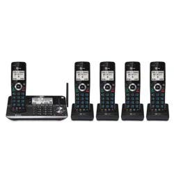 VTech AT&T 5-Handset Cordless Phone with Unsurpassed Range, Bluetooth Connect to Cell, Smart Call Blocker and Answering System, DLP73510 (Black)