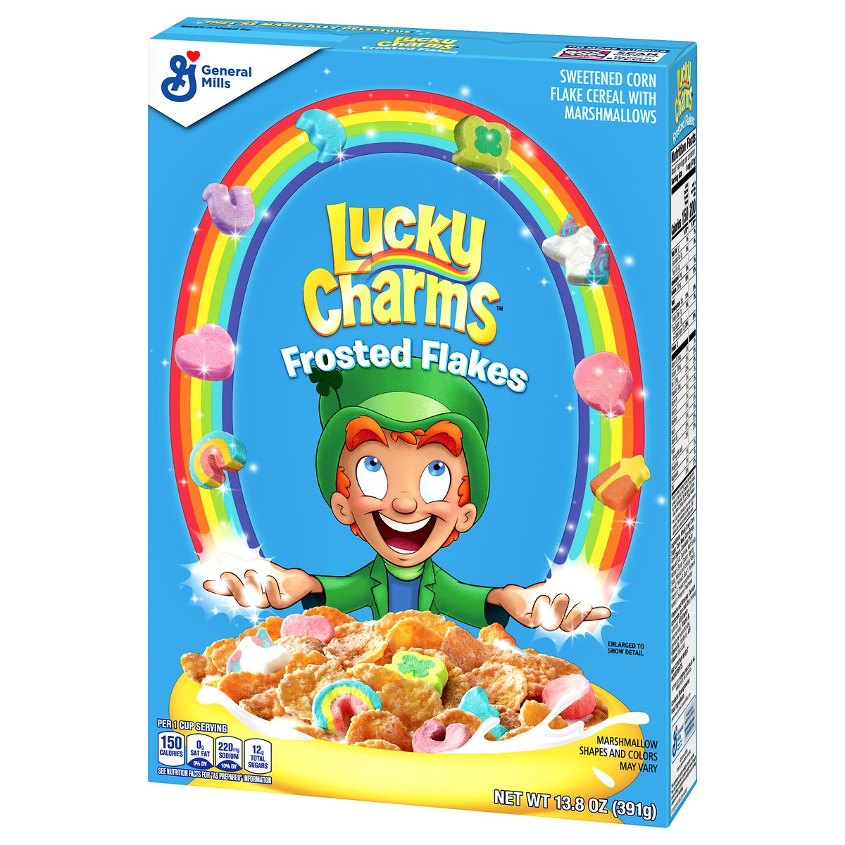 slide 6 of 10, Lucky Charms Sweetened Marshmallows Frosted Flakes 13.8 oz, 13.8 oz