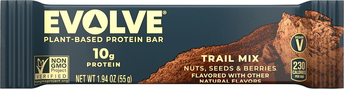 slide 3 of 3, Evolve Plant Based Protein Bar Trail Mix 1.94 Oz, 1.94 oz