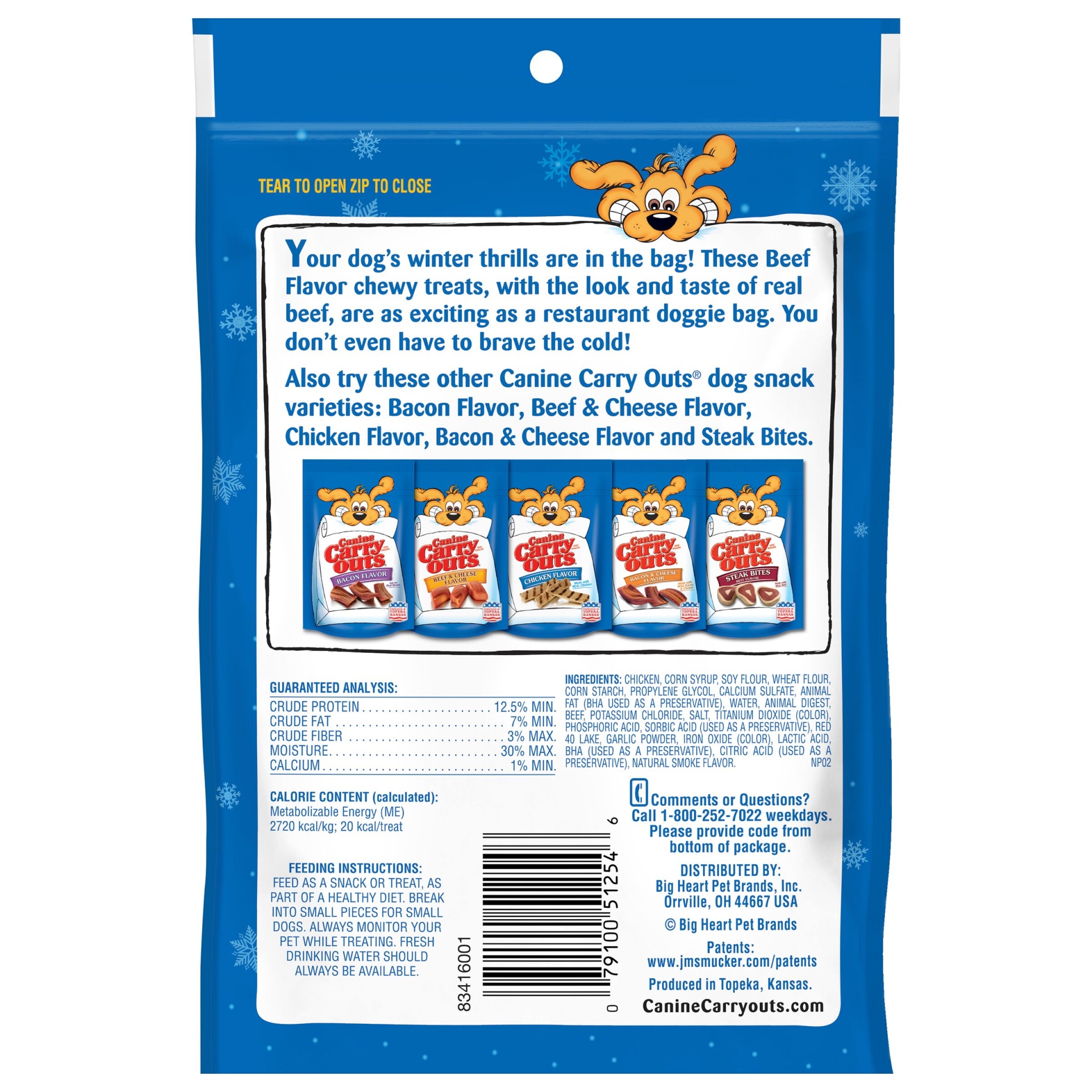 slide 2 of 4, Canine Carry Outs Beef Dog Treats, 5 oz