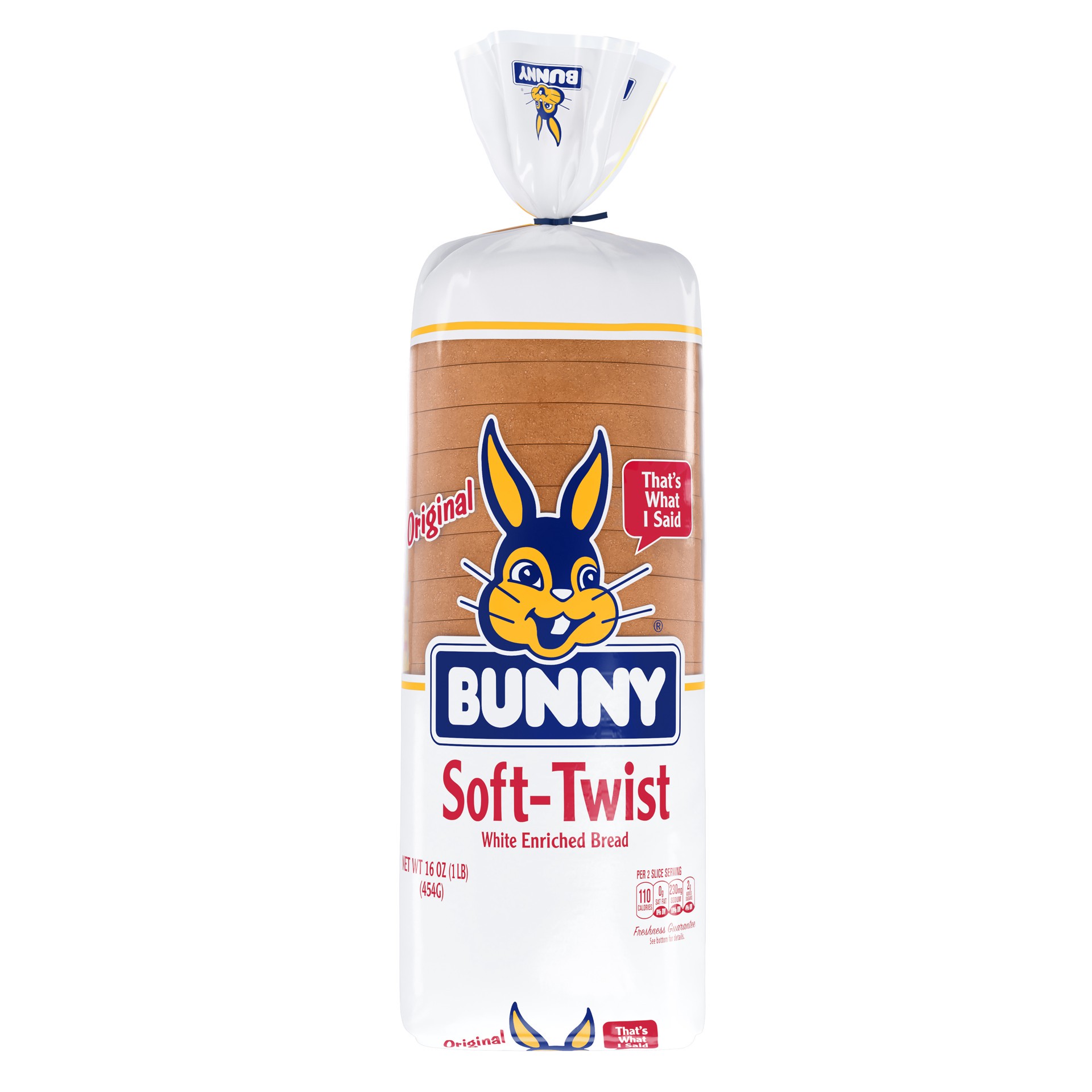 slide 3 of 5, Bunny Soft-Twist White Enriched Original Bread 16 oz, 16 oz