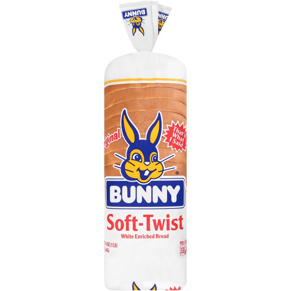 slide 1 of 5, Bunny Soft-Twist White Enriched Original Bread 16 oz, 16 oz