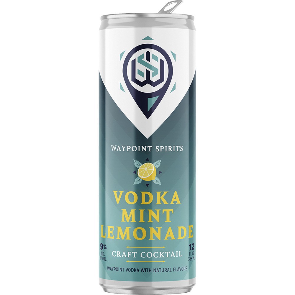 slide 1 of 1, Waypoint Vodka Mint Lemonade, 4 ct; 12 oz