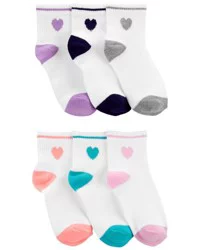 Carter's 6-Pack Crew Socks Multi 8-14