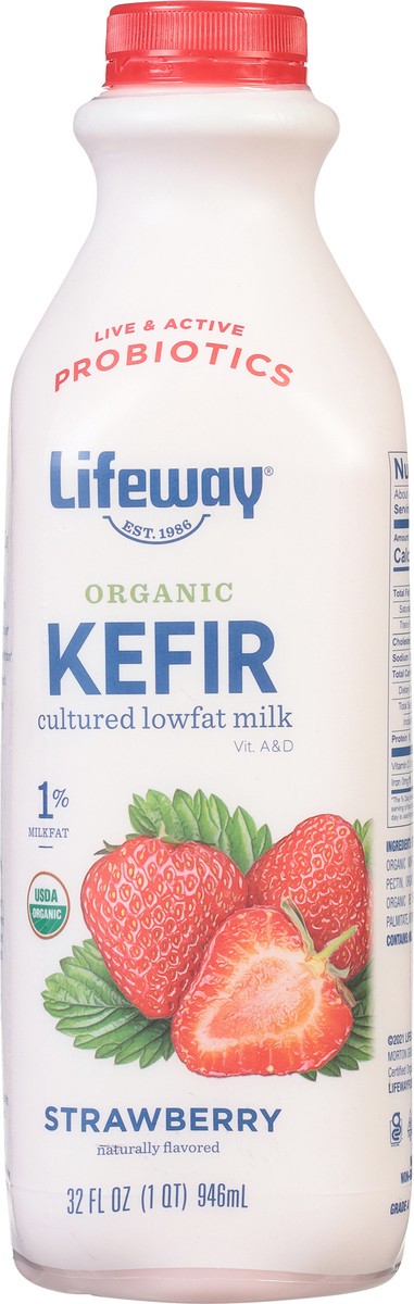 slide 4 of 9, Lifeway Organic 1% Milkfat Strawberry Kefir 32 fl oz, 32 fl oz