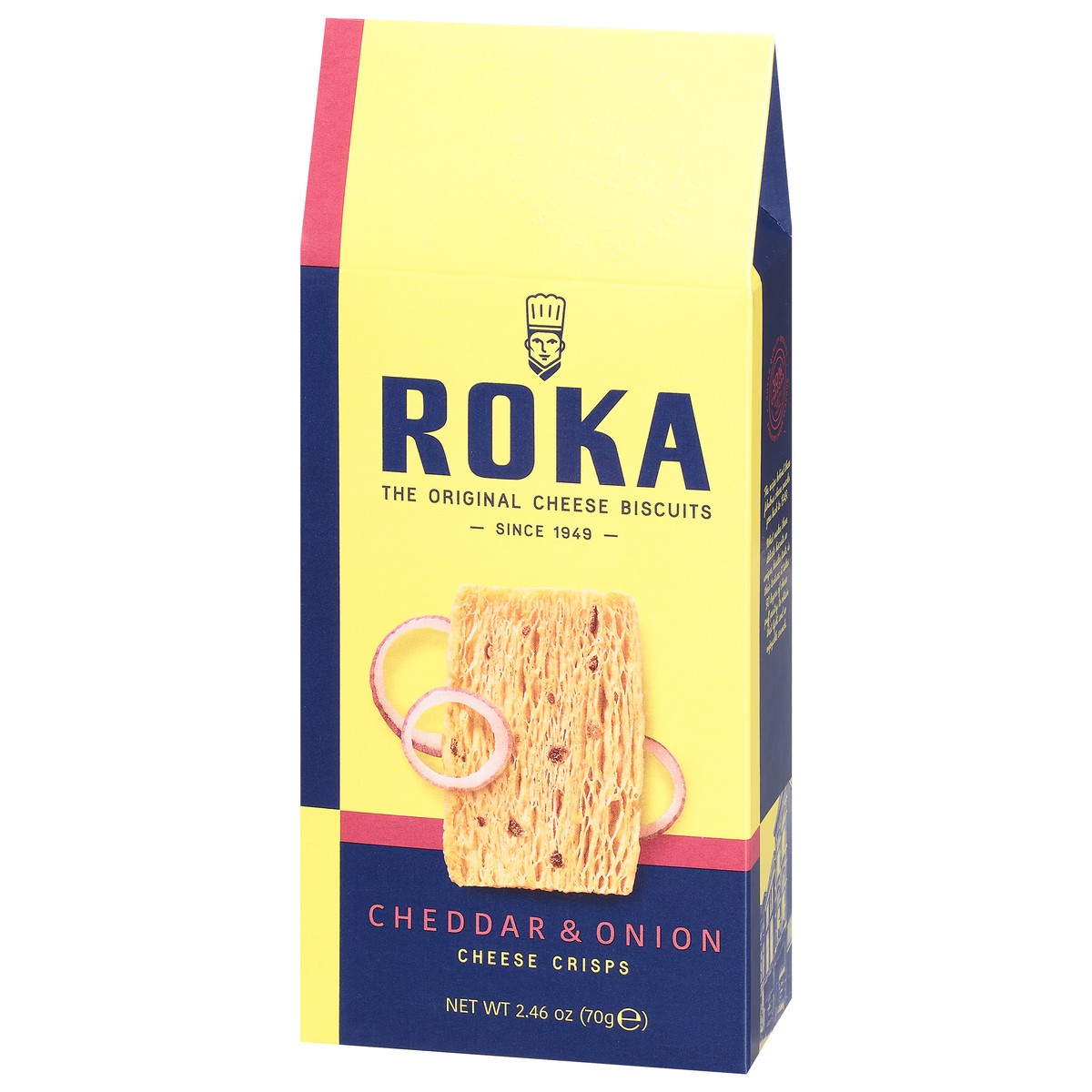 slide 3 of 9, Roka Crisps Cheddar Onion, 2.46 oz