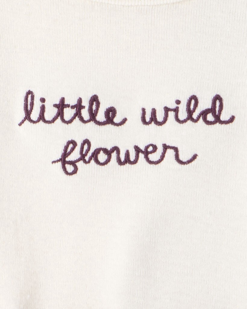 slide 5 of 5, Carter's Baby Girl 3-Piece Floral Long-Sleeve Bodysuit & Pant Set - Purple/White White/Purple 18M, 3 pc