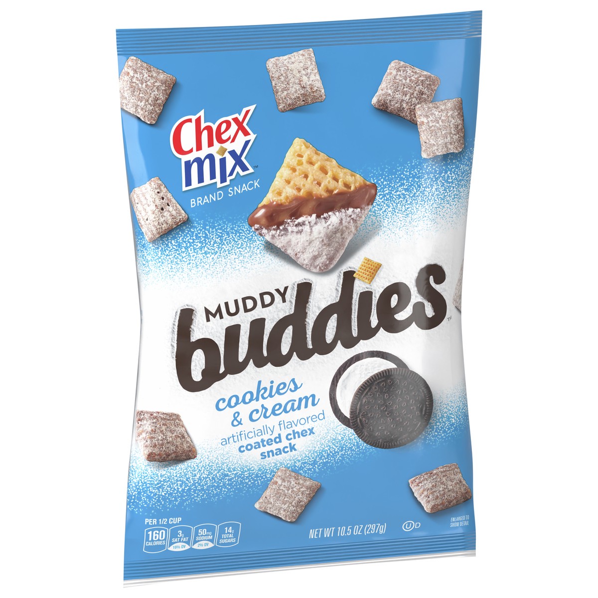 slide 2 of 11, Chex Mix Muddy Buddies Cookies & Cream Snack Mix, 10.5 oz