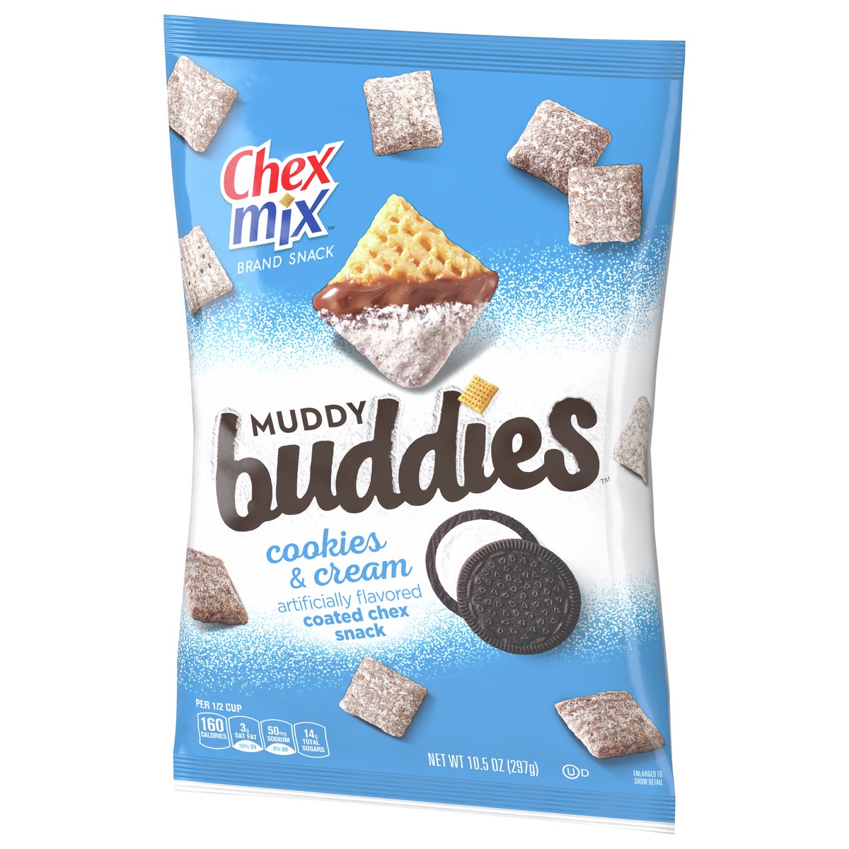 slide 11 of 11, Chex Mix Muddy Buddies Cookies & Cream Snack Mix, 10.5 oz