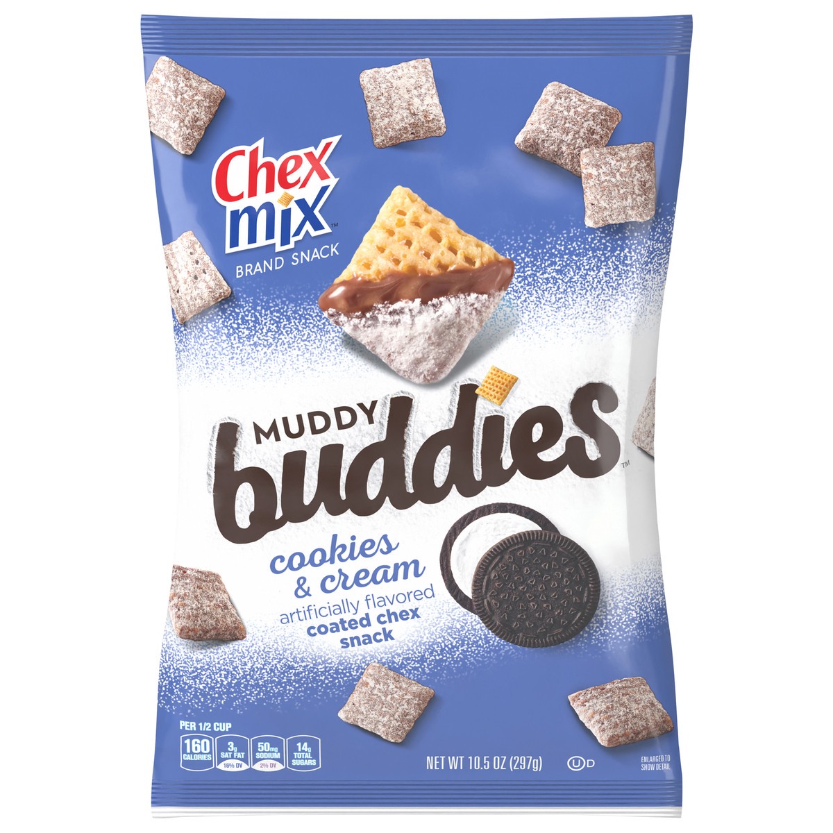 slide 1 of 11, Chex Mix Muddy Buddies Cookies & Cream Snack Mix, 10.5 oz