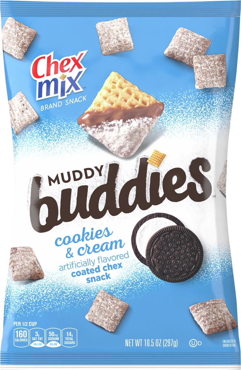 slide 6 of 11, Chex Mix Muddy Buddies Cookies & Cream Snack Mix, 10.5 oz