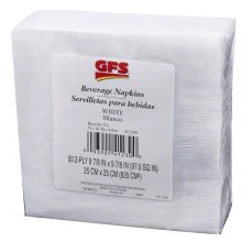 GFS White Beverage Napkins