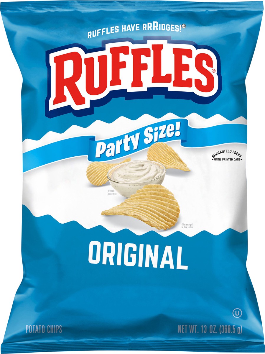 slide 8 of 11, Ruffles Original Potato Chips, Party Size - 13 oz, 13 oz
