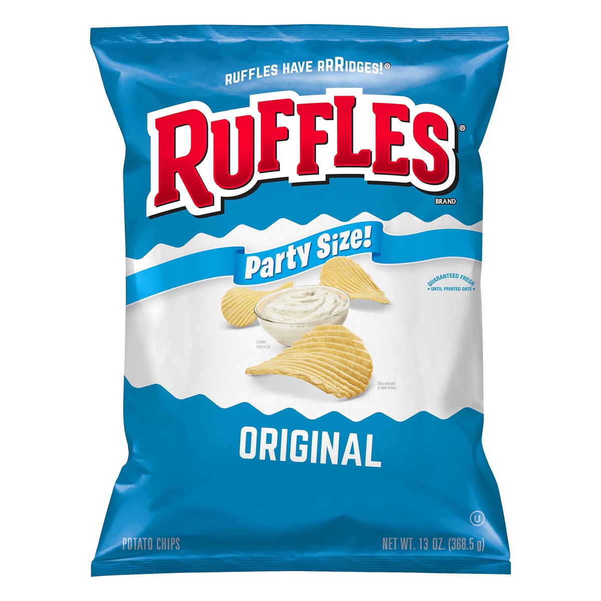slide 7 of 11, Ruffles Original Potato Chips, Party Size - 13 oz, 13 oz