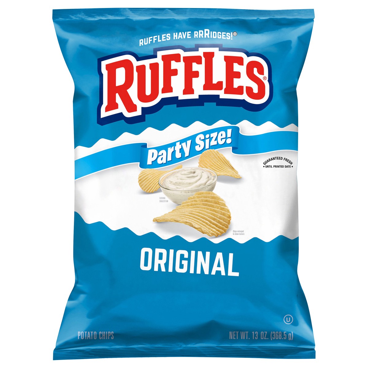 slide 9 of 11, Ruffles Original Potato Chips, Party Size - 13 oz, 13 oz