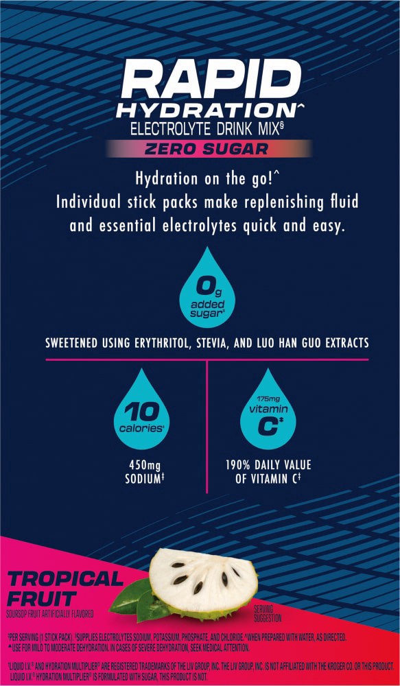 slide 5 of 5, Kroger Sugar Free Electrolyte Drink Mix Tropical Punch - 3.38 oz, 3.38 oz