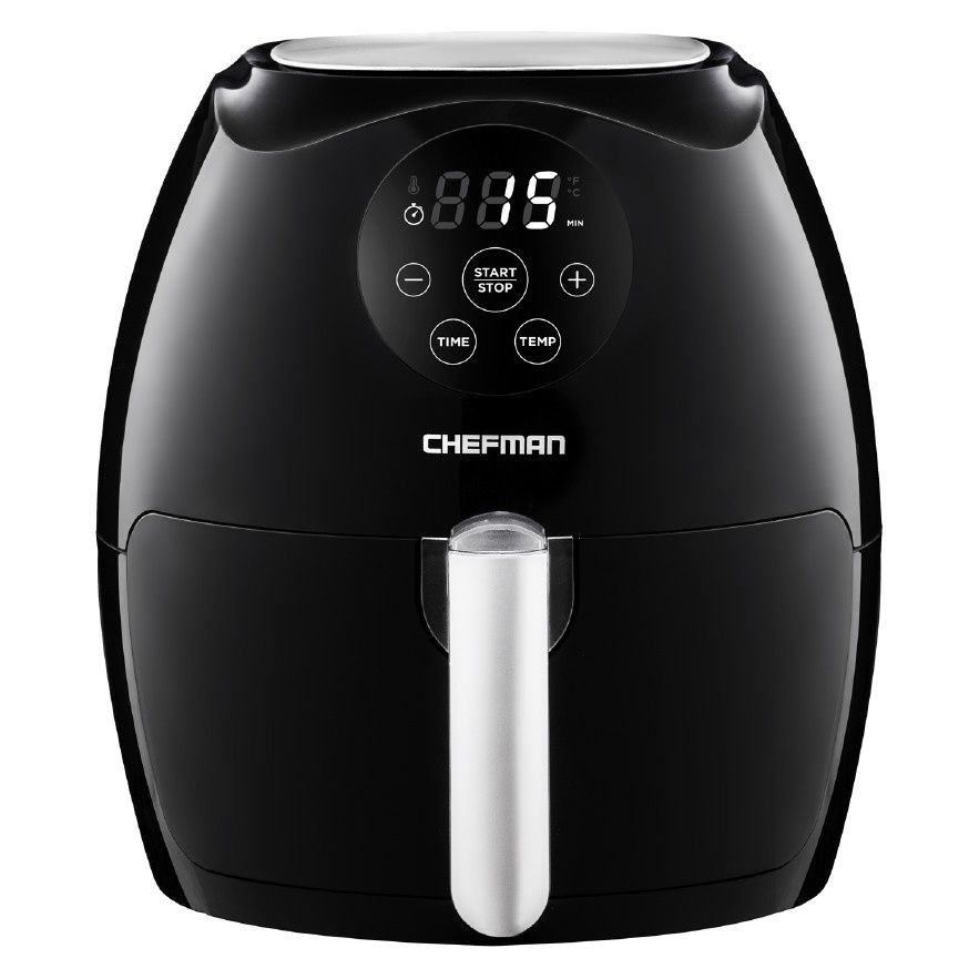 slide 1 of 1, Chefman Digital Air Fryer With Flat Basket - Black, 3.5 liter