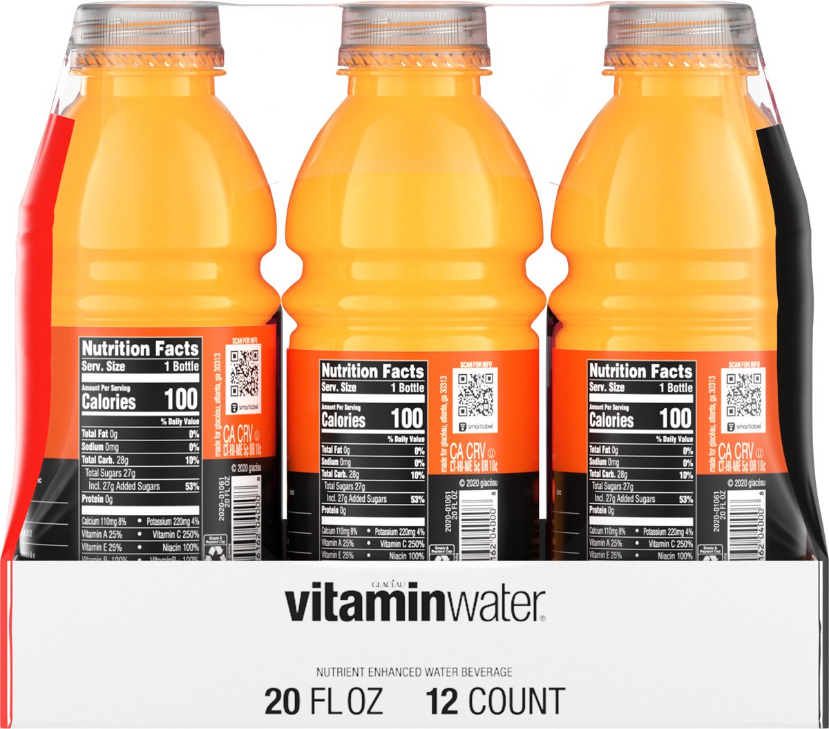 slide 8 of 9, vitaminwater variety pack nutrient enhanced water w/ vitamins, 20 fl oz, 12 Pack,, 