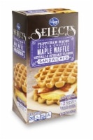 slide 1 of 1, Kroger Selects Peppered Bacon Egg & Cheese Maple Waffle Sandwich, 6.8 oz