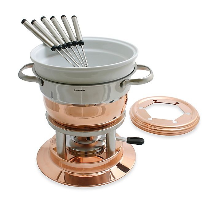 slide 1 of 1, Swissmar Lausanne Copper Fondue Set, 11 ct