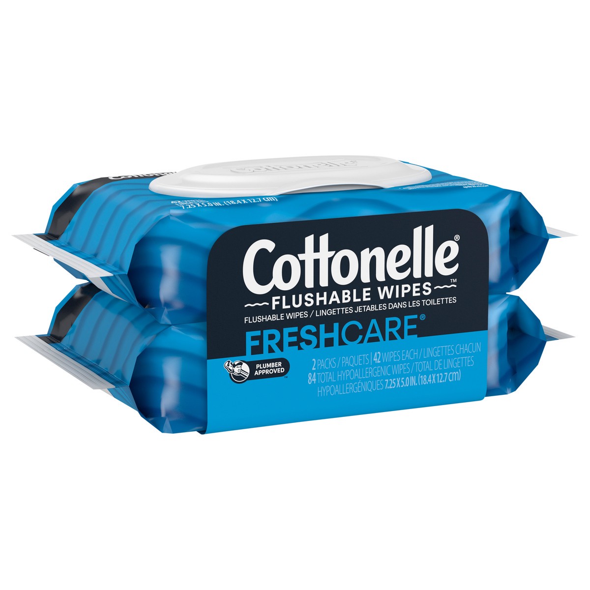 slide 8 of 9, Cottonelle Flushable Wet Wipes - 2pk/42ct, 84 ct