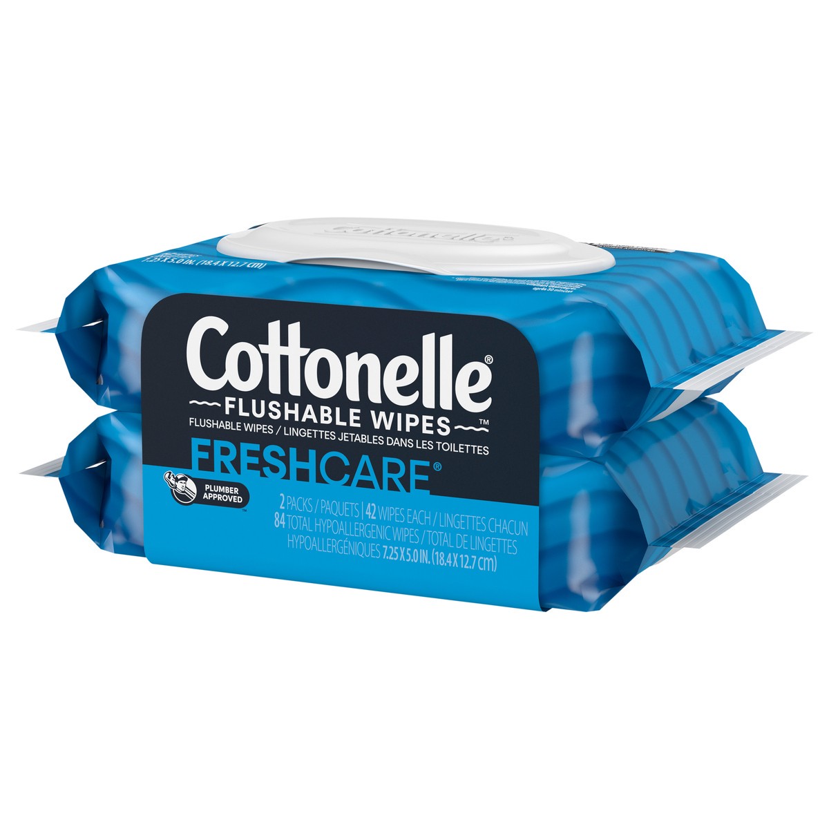 slide 2 of 9, Cottonelle Flushable Wet Wipes - 2pk/42ct, 84 ct