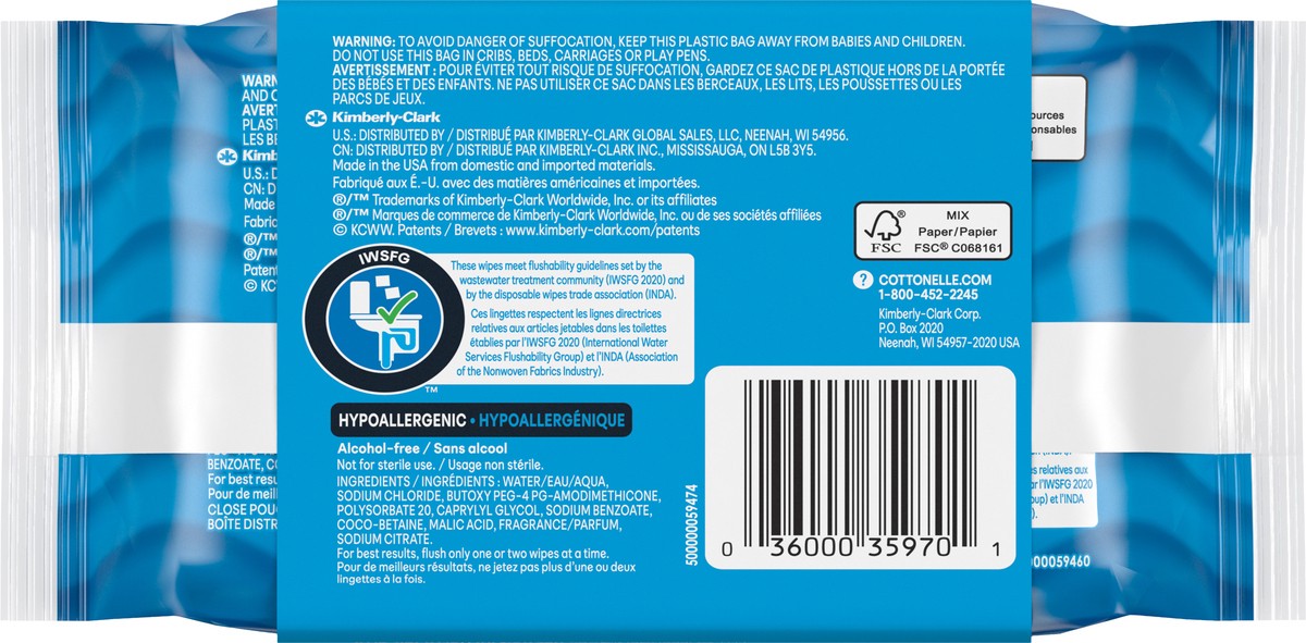 slide 3 of 9, Cottonelle Flushable Wet Wipes - 2pk/42ct, 84 ct